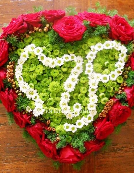 Cuore di fiori misti